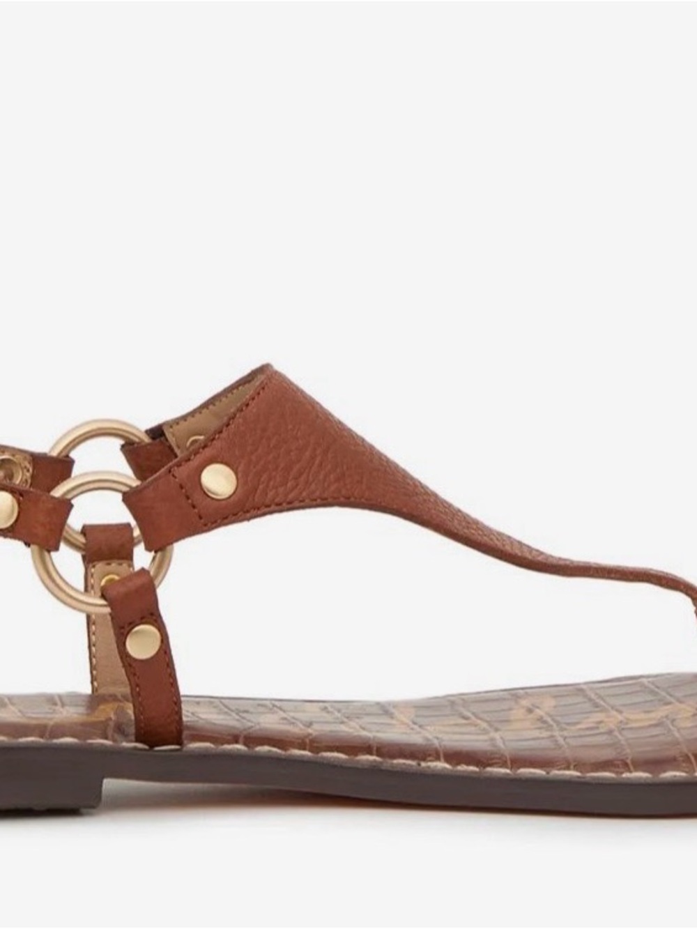 Sam Edelman Brown Leather Thong Sandals - Picture 4 of 6